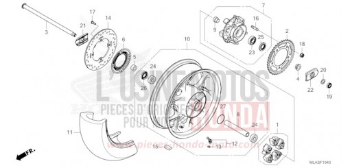 ROUE ARRIERE CMX1100AS de 2025